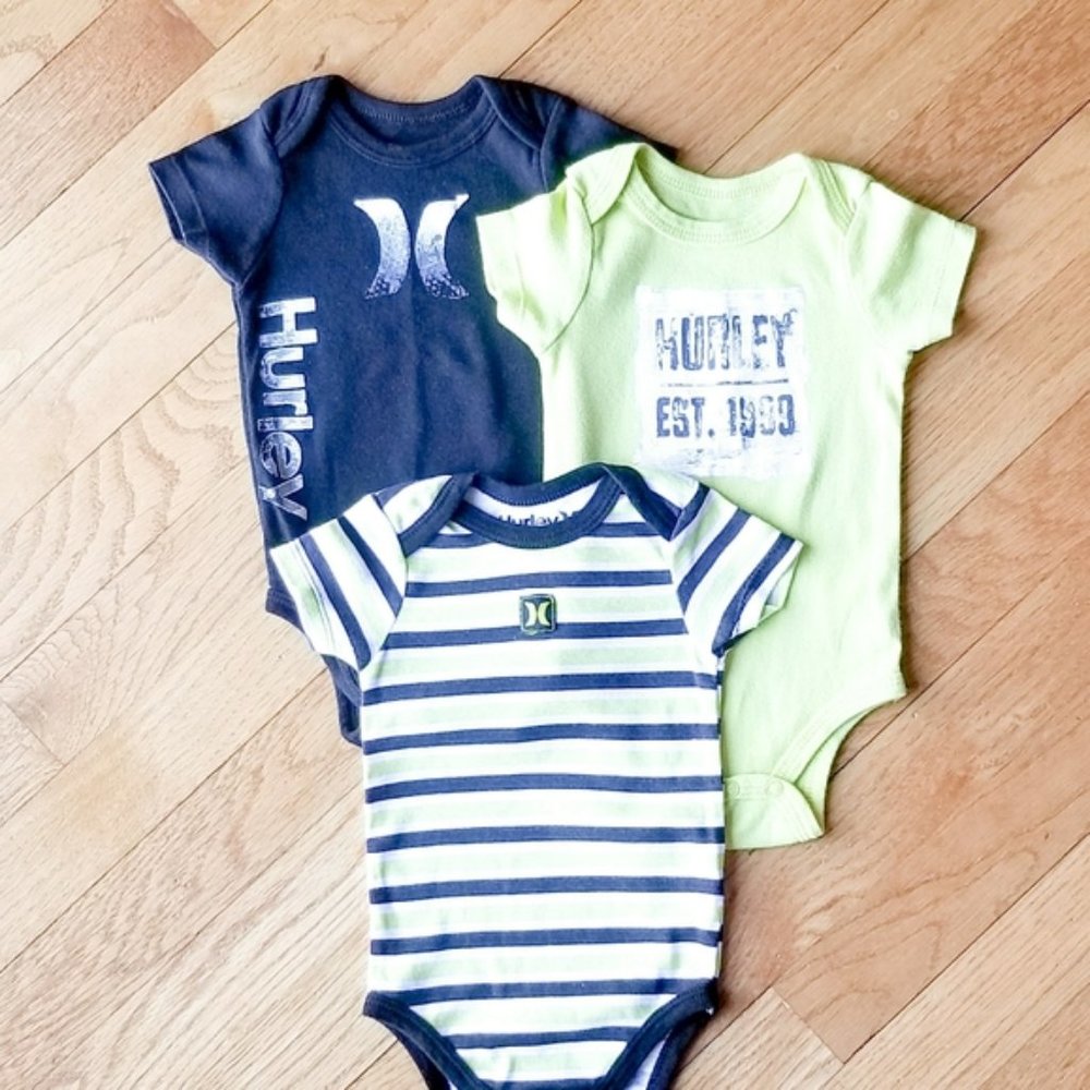 Hurley Bodysuit Bundle 3-6 Months